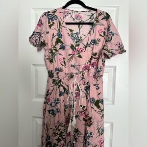 Pink floral dress